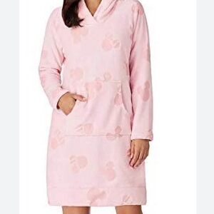 Disney oversized sweatshirt Pink Hooded Lounge Dress size L. SKU 142.